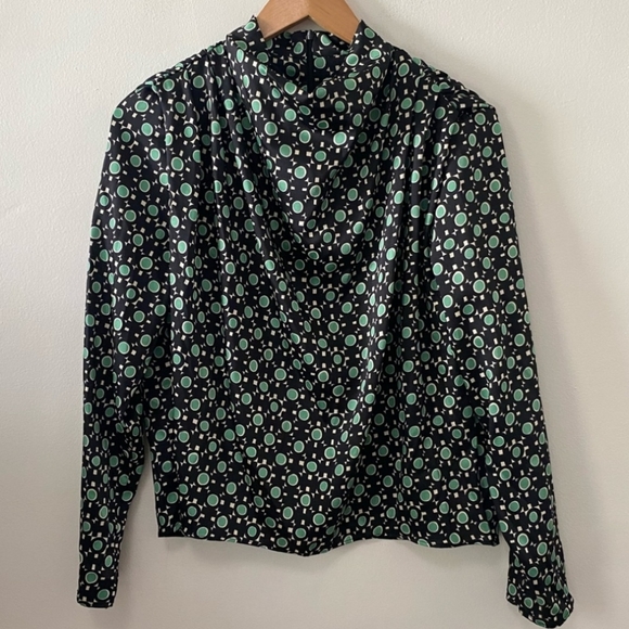 Zara Print Contemporary Long Sleeve Blouse FIRM PRICE - Picture 6 of 10